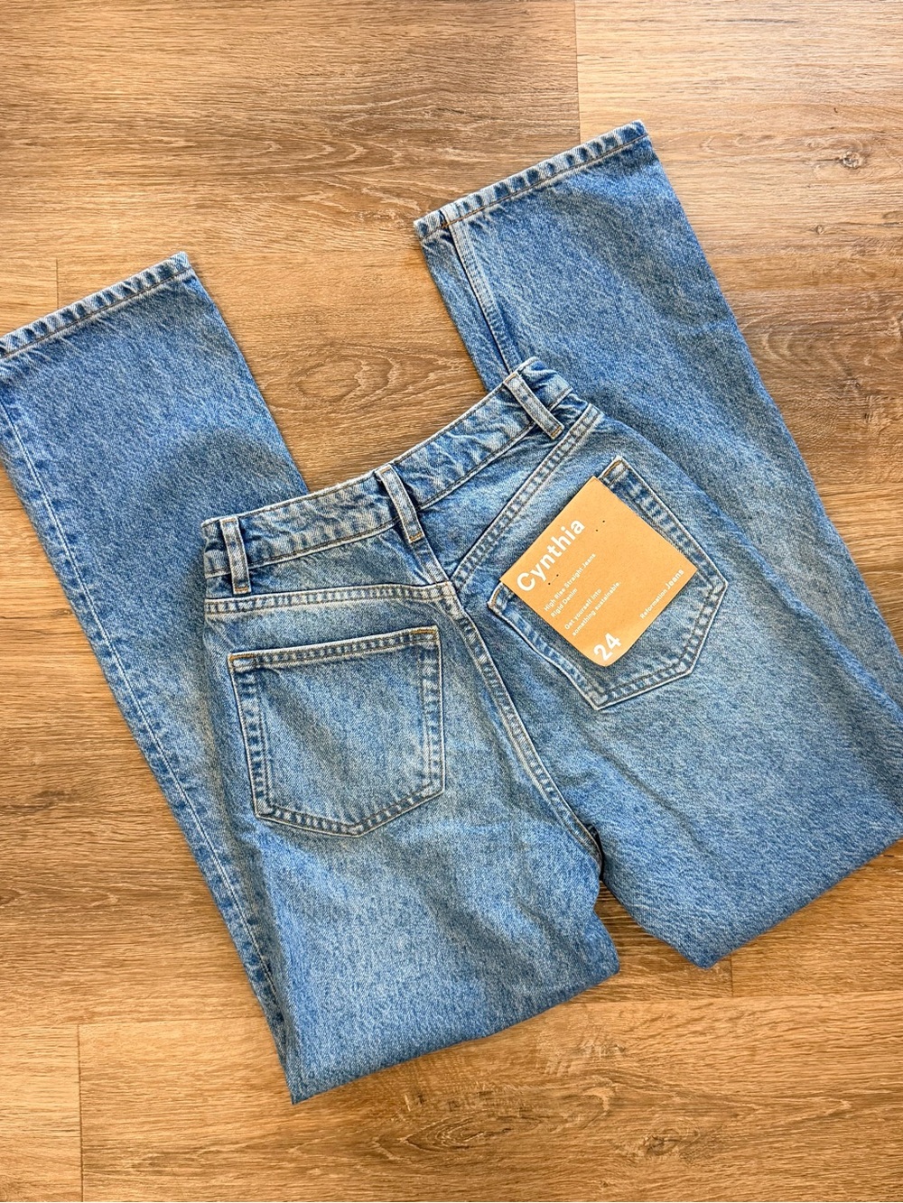 Reformation Blue Cropped Straight Jeans - Picture 5 of 6